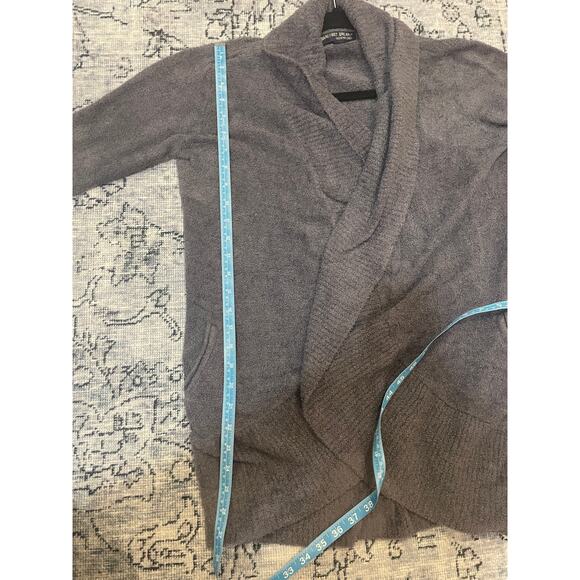 Barefoot Dreams CozyChic Light Open Front Sweater-Gray-Cozy Boucle Knit - Medium - Picture 9 of 12